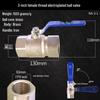 Large Flow 2-Piece Brass Ball Valve with Male/Female Threads for Water Pipes, Available in 1", 1.2", 1.5", and 2" Sizes