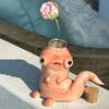 Mini Resin Worm Jar Worm Shape Storage Jar Mini Vase Cartoon Worm Kitchen