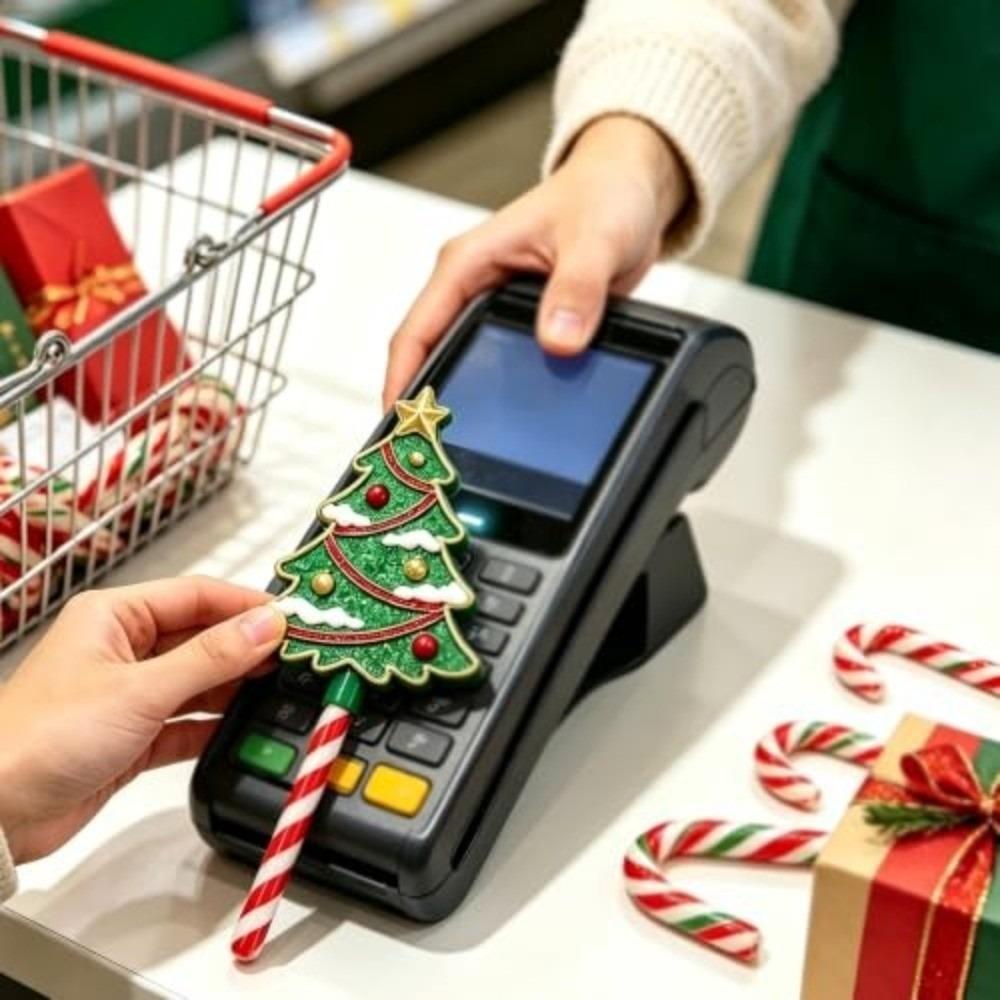Hidden Card Slot Christmas Payment Magic Wand Tap To Pay Wand Shopping Dining Holiday Errands