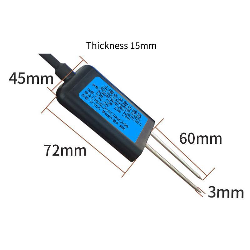 Датчик почвы Влажность Температура Влажность EC pH NPK 4-20 мА 0-5 В RS485 Modbus Высокоточный Сельскохозяйственный Тестер Почвы