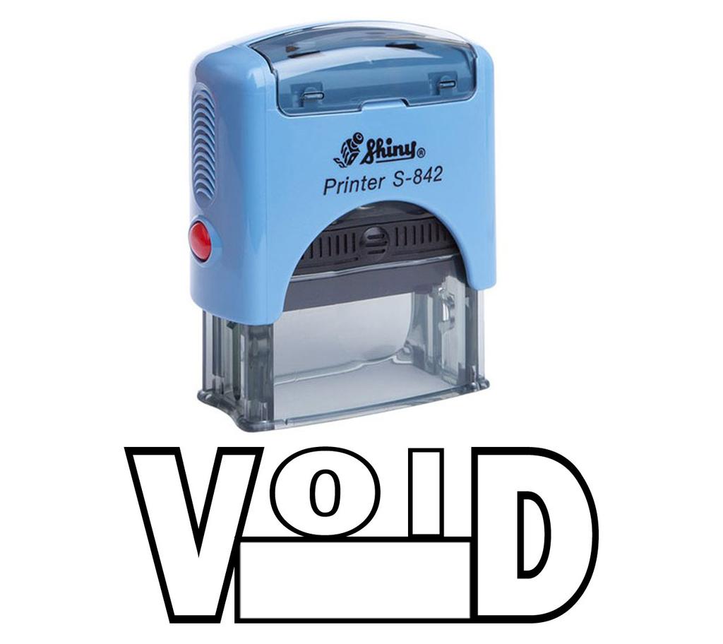 VOID Self Inking Rubber Stamp Custom Shiny Office Stationary Stamp