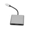 Док-станция Type C 4 в 1 из алюминиевого сплава 4K 30 Гц HD Передача 5 Гбит/с USB C Хаб для ноутбука Компьютера Телефона