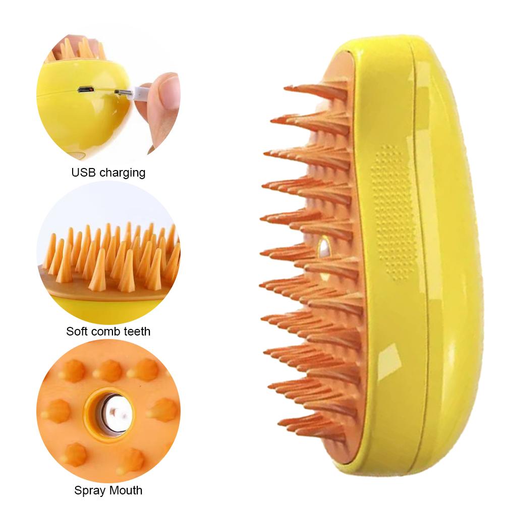 USB Rechargeable Cat Dog Grooming Comb With Electric Water Spray Cat Steam Brush For Pet Massage Cats Dogs Hair Removal Combs