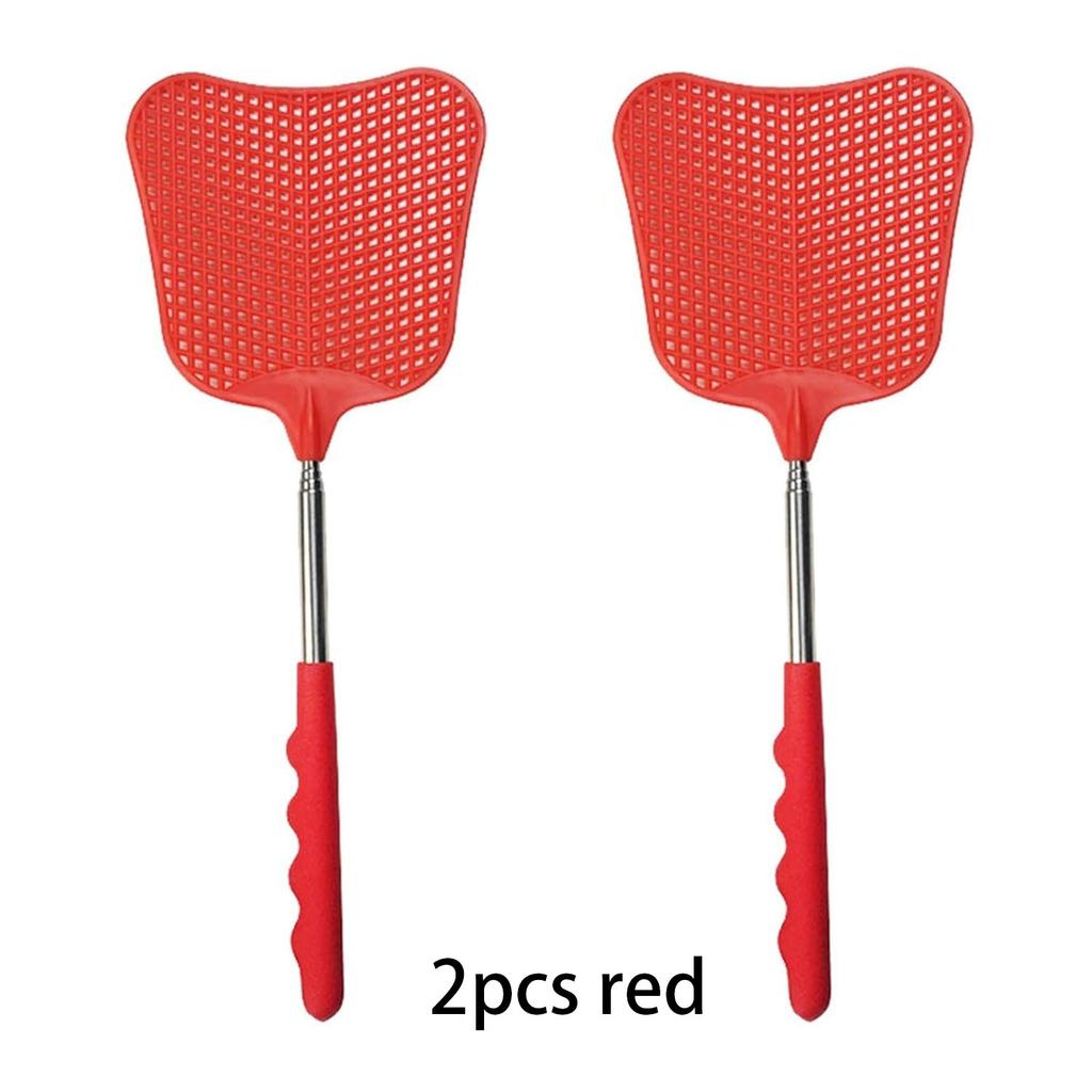 Telescopic Fly Swatters, Durable FlySwatter with Stainless Steel Handle for Indoors/Outdoor/Classroom