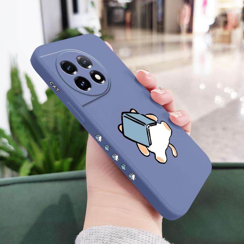 Cat Snoozes Phone Case For Oneplus 12 12R 11 11R 10 10R 10T 9R 9RT 9 8T 8 7 7T Pro 5G Liquid Silicone Cover