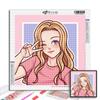 5D алмазная живопись полный алмаз мультяшная девушка изображение алмазная живопись ручная работа Diy Алмазная мозаика картина украшение дома