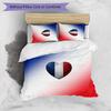 Постельное белье с принтом France Football, комплект из 3 предметов, уютный дышащий комплект покрывала для кровати, в качестве подарка на новоселье или праздник