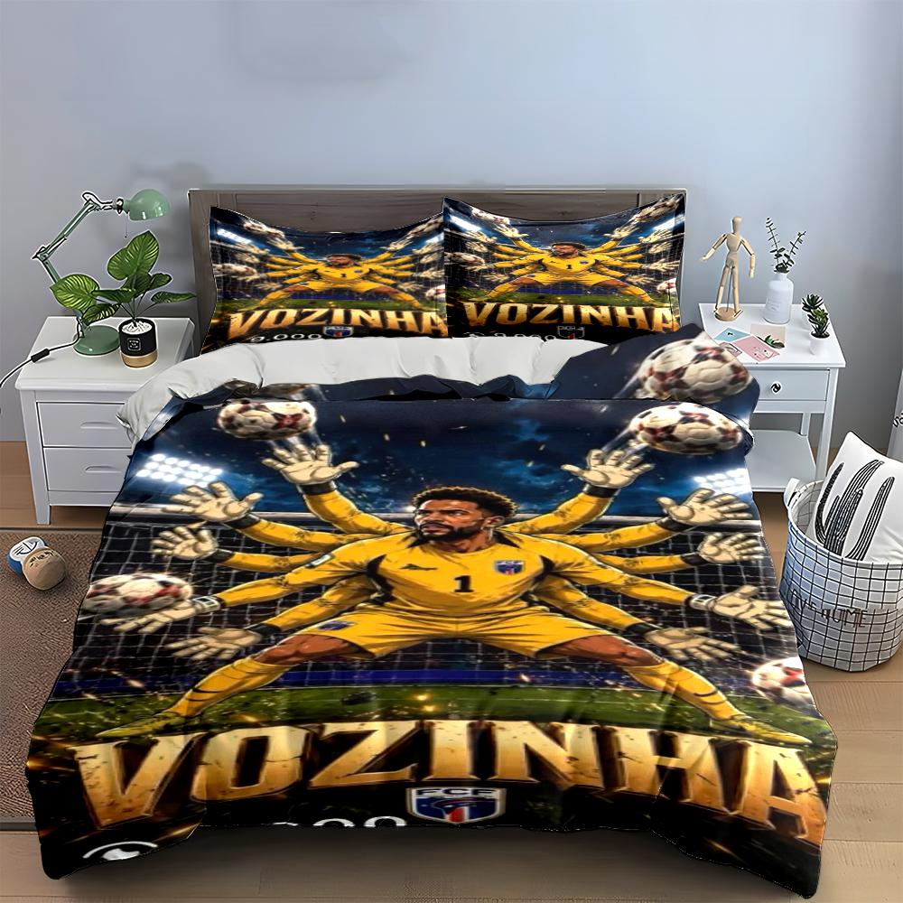 Soccer Goalkeeper Print Bedding Set Bedding set (1 duvet cover, 2 pillowcases, duvet not included)