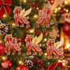 Shining Goat Hanging Ornament Set Acrylic Christmas Tree Ornament New Keychain  Holiday Party Decor