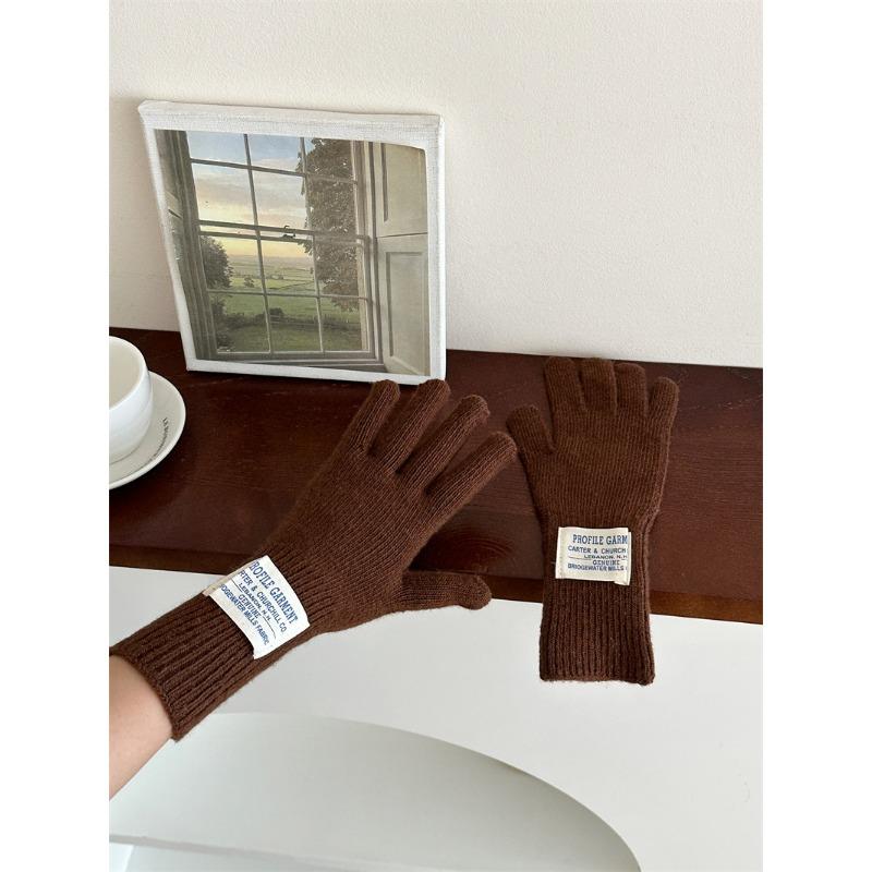 Новые корейские шерстяные вязаные перчатки с сенсорным экраном для женской одежды, утолщенные, для тепла на улице для женщин