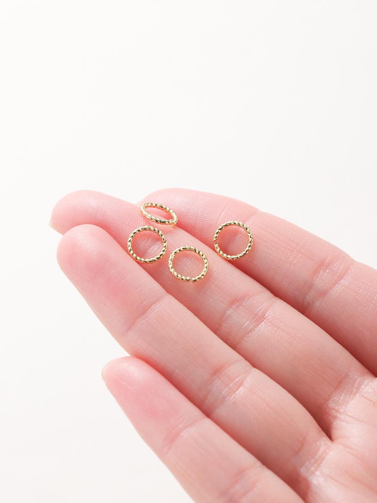 20-50pcs/bag 14K 18K Gold Twisted Open Jump Ring Split Connect Round Ring For DIY Jewelry Handmade Wholesale Making Accessories