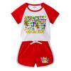 Детский летний комплект из шорт и футболки color block