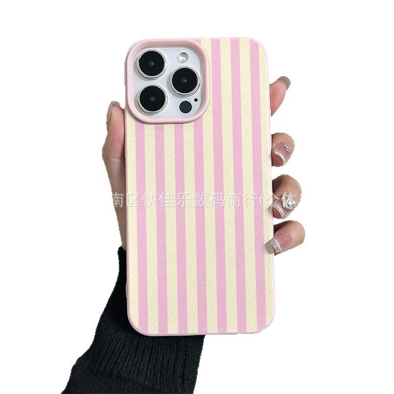 Ins Корейский вертикальный полосатый чехол для iPhone17promax Apple 16/15/14/13/12/11