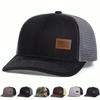 Unisex American Flag Leather Label Baseball Net Caps Outdoor Adjustable Spring and Summer Casual Sunscreen Hat