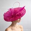 Imitation linen top hat European and American brides bridesmaids wedding top hat party festival headgear horse racing festival women's hat