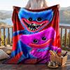 Warm Flannel Blanket Poppy Playtime Pattern, Lightweight Comfortable Throw Blanket for Bed Sofa Use