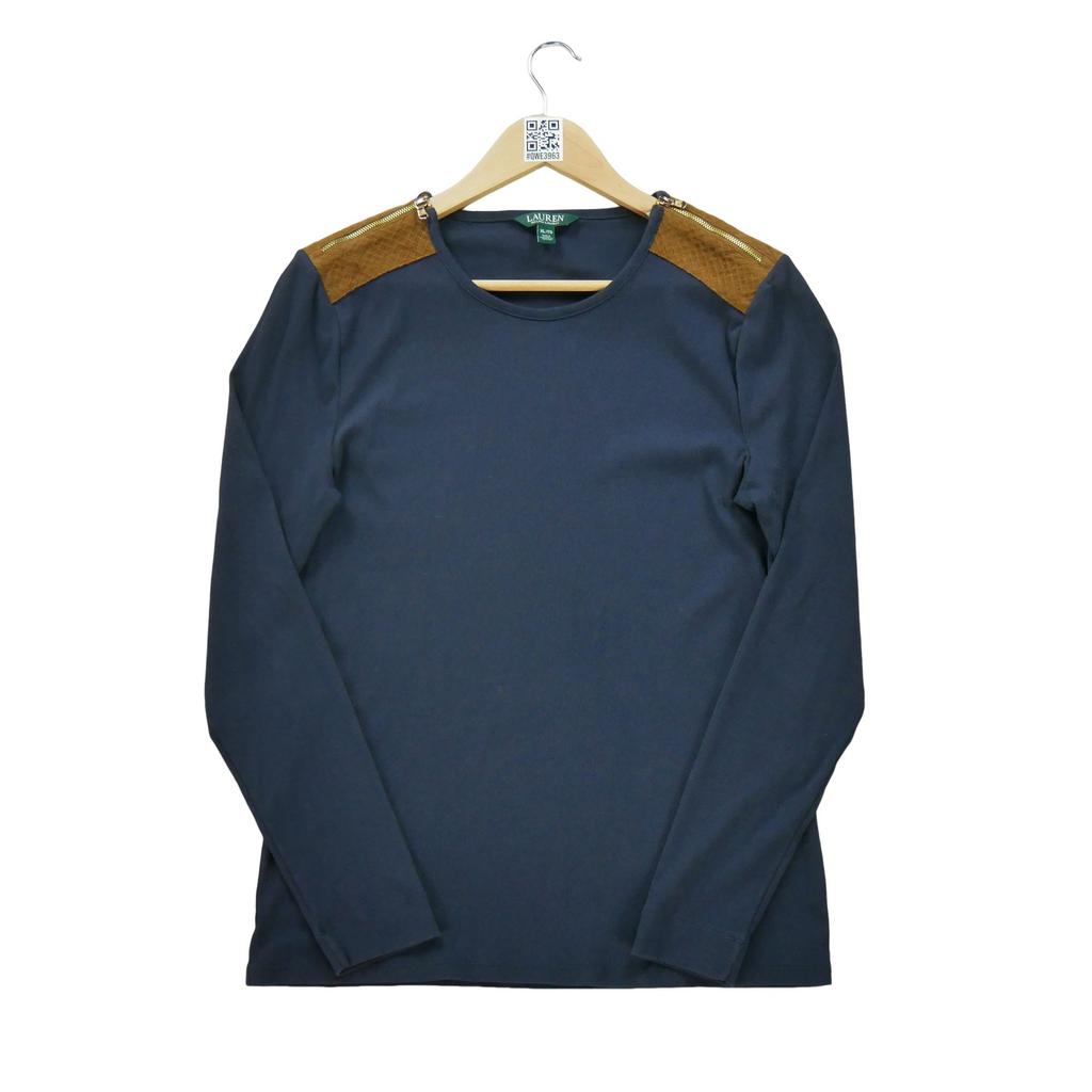 Women's Long Sleeve Navy T-Shirt