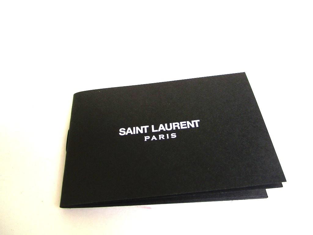 Оригинальный Saint Laurent YSL Cassandra Shadow Черная Кожаная Бифолд Кошелек для Банкнот #b253 Открытая коробка