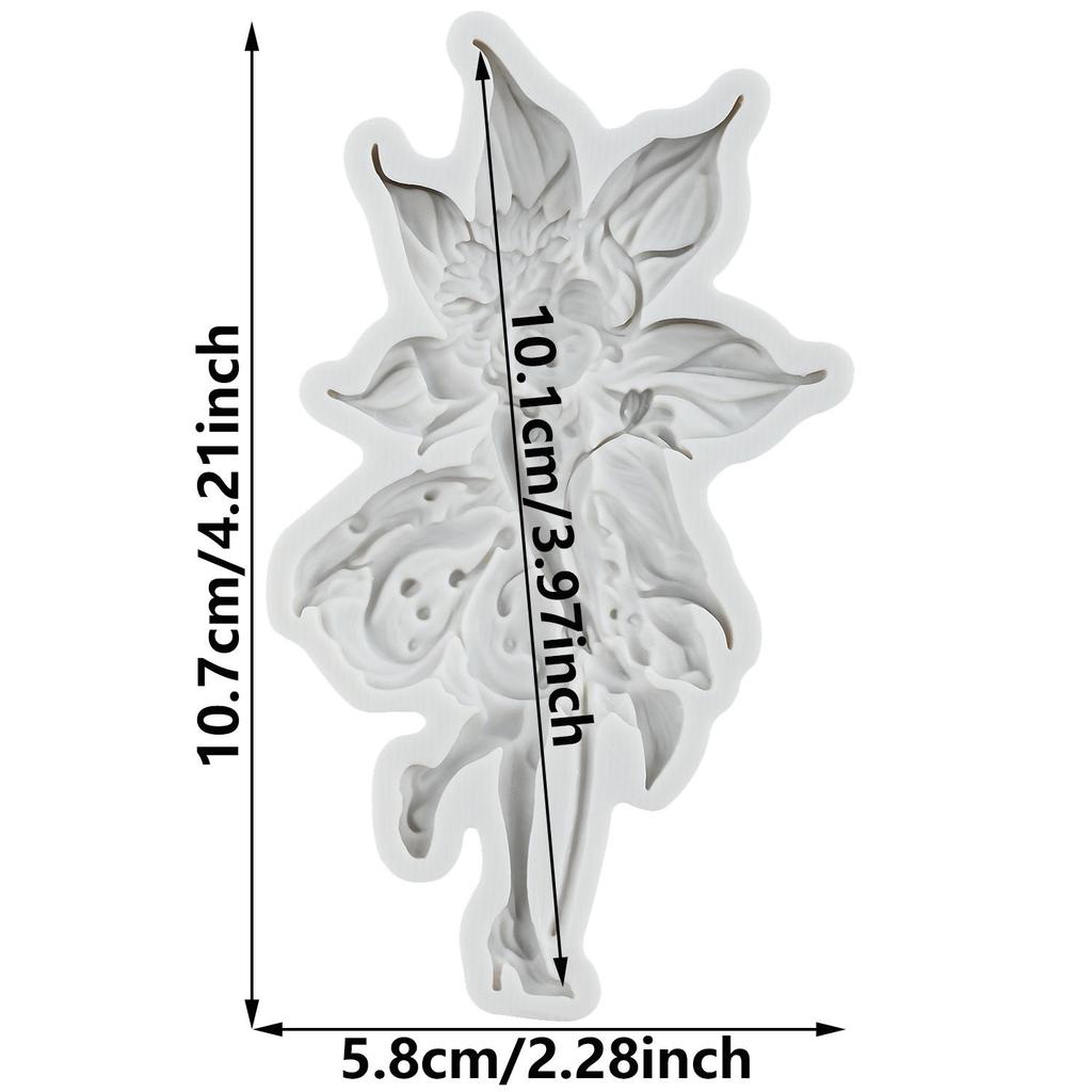 Flower Fairy Silicone Mold Sunflower Fondant Molds Cake Decorating Tools Cupcake Topper Candy Resin Clay Chocolate Gumpaste Mold