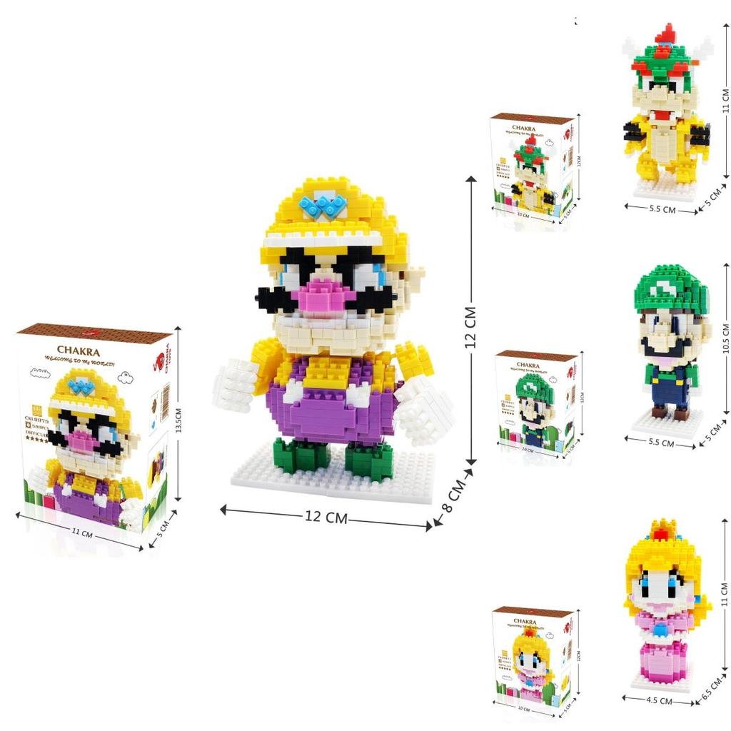Пластиковая головоломка Super Mario Bros для детей, развивающий конструктор, подарок