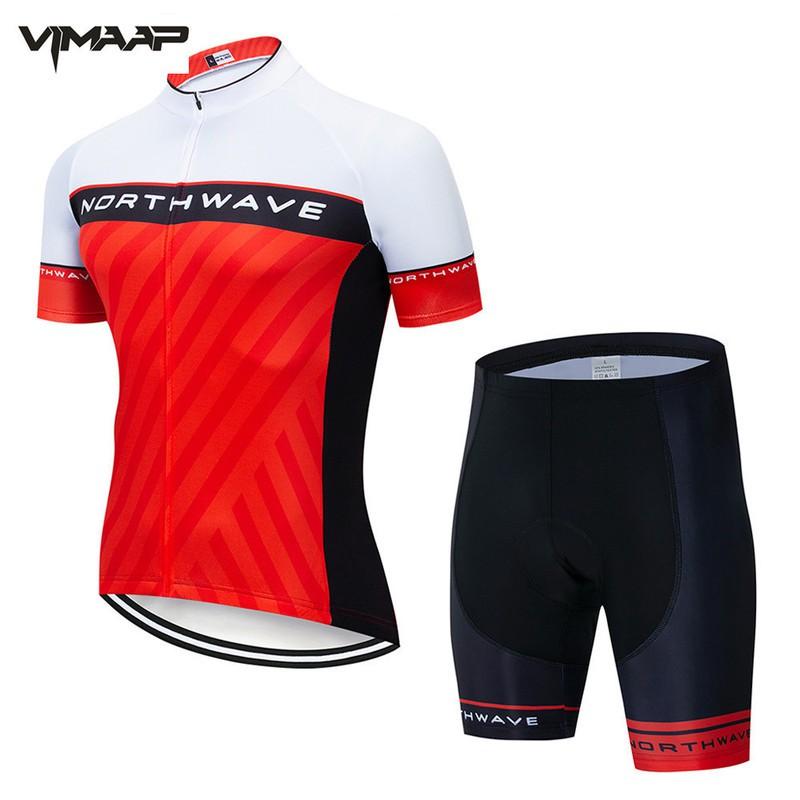 Mens Cycling Jersey Set Short Sleeve Breathable Quick-Dry Bike Top Road Mountain Biking Outdoor Sports
