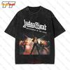 Judas Priest Unleashed In The East Винтажная Оверсайз Футболка ZQ