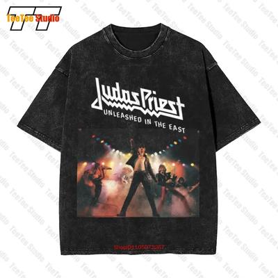 Judas Priest Unleashed In The East Винтажная Оверсайз Футболка ZQ