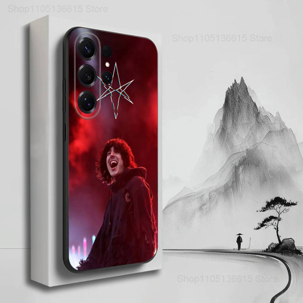 Band B-BMTH-es Cool Case For Samsung S25,S24,S23,S22,S21,S20,S10,S9,Ultra,Plus,Lite,FE,Soft Silicone Black Cover