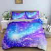 Duvet Cover Colorful Starry Bedding Set Outer Space Comforter Cover Sky Light Printed Bedspread For Kids