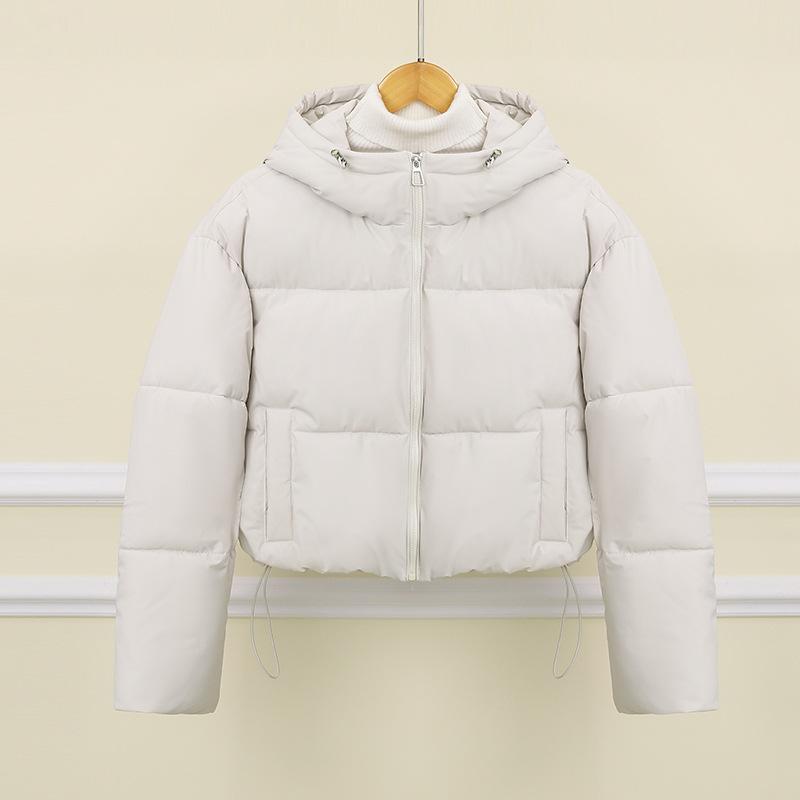 Hooded short cotton clothes women's winter thickened bread clothes small loose coat women's cotton-padded clothes new
