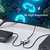 8K двунаправленный HDMI 2.1 коммутатор-разветвитель 2 в 1 выход Ultra HD 4K@120 Гц 8K@60 Гц 48 Гбит/с алюминиевый HDMI-концентратор для PS5 Xbox