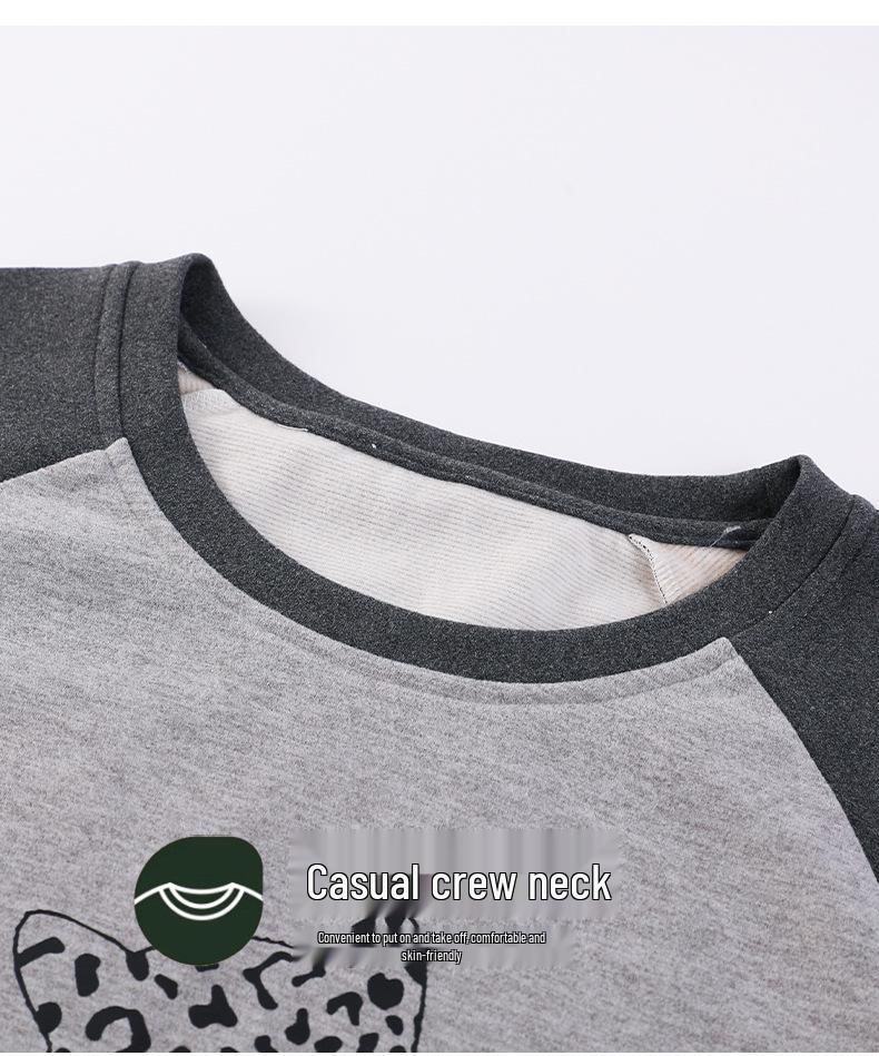 Women's Cartoon Wool-Silk Flannel Pajamas: Autumn/Winter 2025 Warm Outdoor-Friendly Set