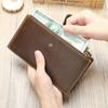 Head Cowhide Men's Wallet Crazy Horse Leather Vintage Handmade Horizontal Wallet Genuine Leather Multi Card Card Pocket Clutch Bag