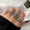 Fashion Personality Exaggerated Medusa Snake Ring Retro Punk Style Nightclub Open Ring ARI