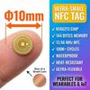Набор из 10 высокотемпературных RFID NFC FPC меток диаметром 10 мм, мини-карты NXP NFC213, 13,56 МГц, с защитой от подделки, для металла, пассивные RF-карты
