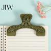 Floral Embossed Page Holder Vintage Metal Book Holder, with Pattern Design, Hands Free Cookbook Stand for Kitchen Clip, Durable Zinc Alloy Spreader,
