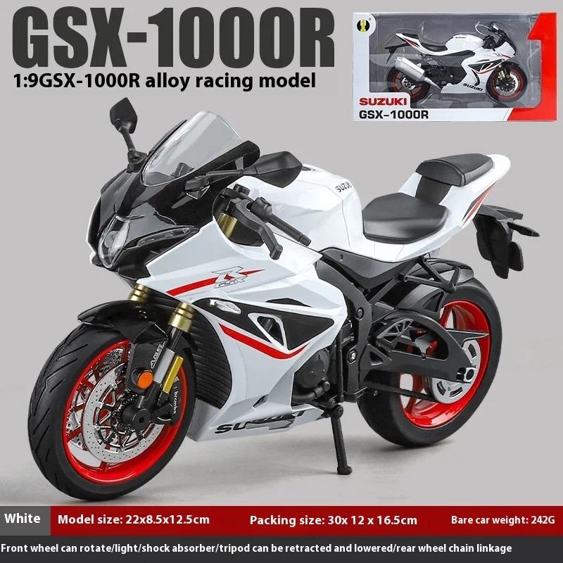 1/9 Suzuki GSX-1000R литой мотоцикл модель игрушки для мальчиков детские подарки