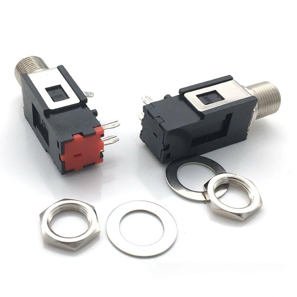 Mono/Stereo Phone Audio Connector Earphone Jack Socket Female Jack Connector Panel Mount Adapter