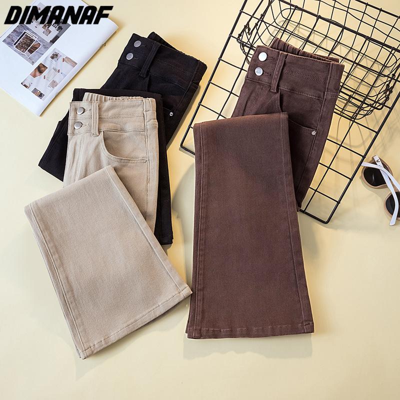 DIMANAF 2023 Большие размеры весенние брюки женские эластичные брюки свободные повседневные расклешенные женские шаровары брюки 4XL