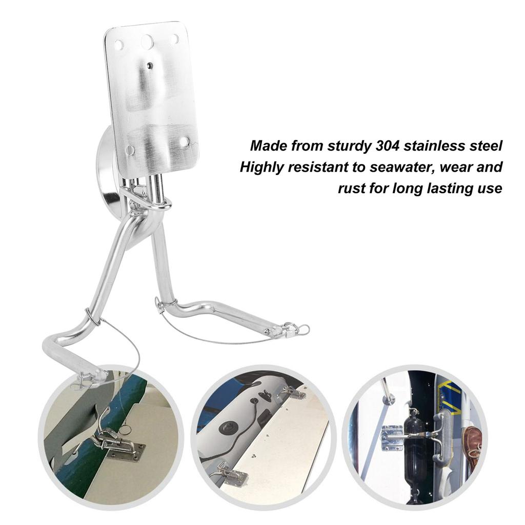 Instant Lock Snap Davits 110kg Load Capacity Convenient Sturdy Quick Release Snap Davits Set  Rust Proof for Yachts