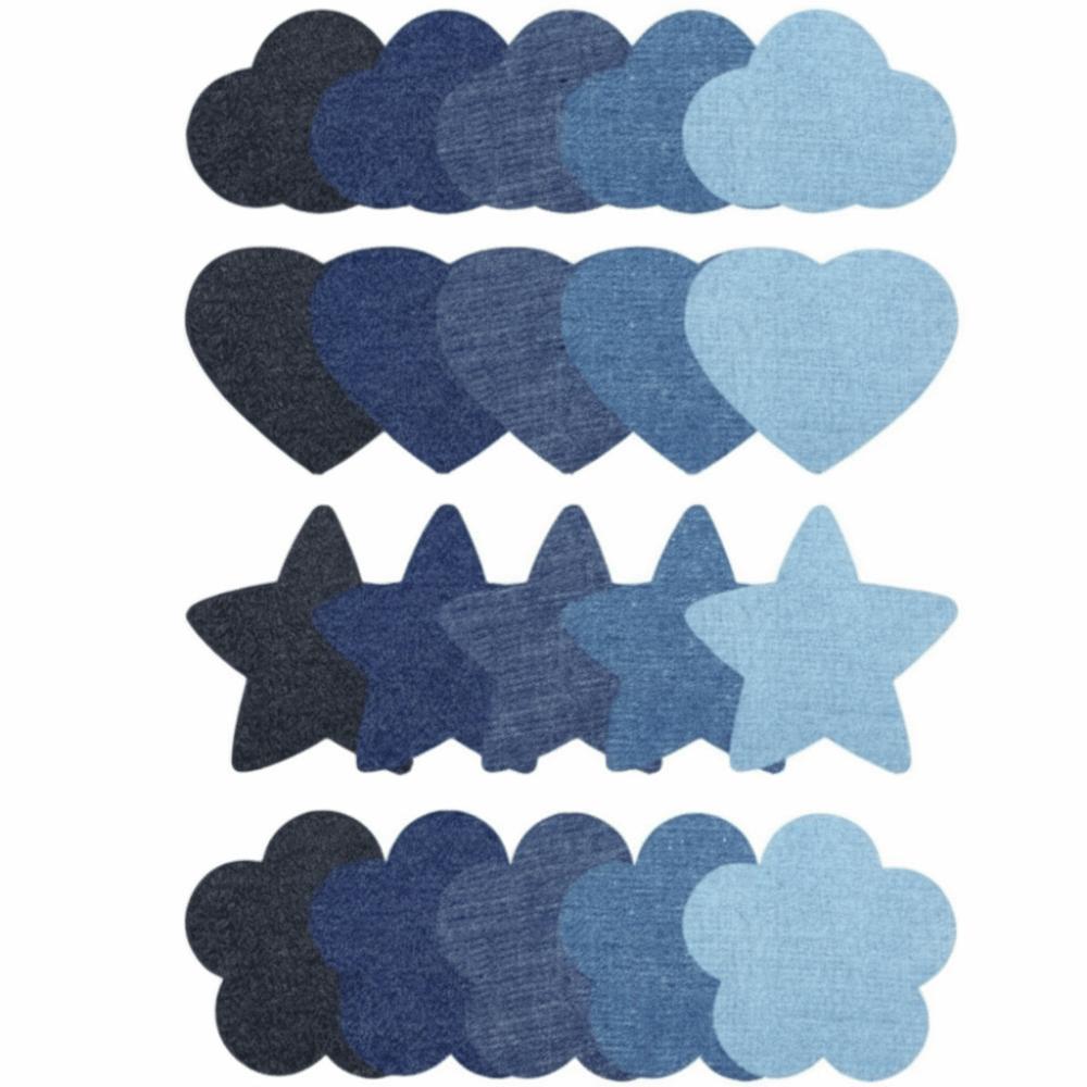 Cute Pattern Iron-on Patches 5 Colors Embroidered Patches Cute Jeans Patches for Jeans Repair