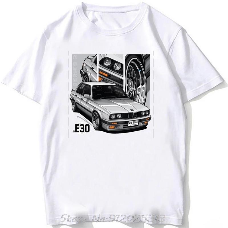 Oversized tshirt Retro Germany EUDM - E34 M5 Tshirts Old Legend E30 M3 Classic Car T-Shirt Boy Casual Tops White Graphic tshirt