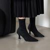 Дизайнер Моды Винтажные Женские 2025 Сапоги Мода Квадратный Низкий Каблук Обувь Лаконичные Стройнящие Длинные Ботфорты Женские