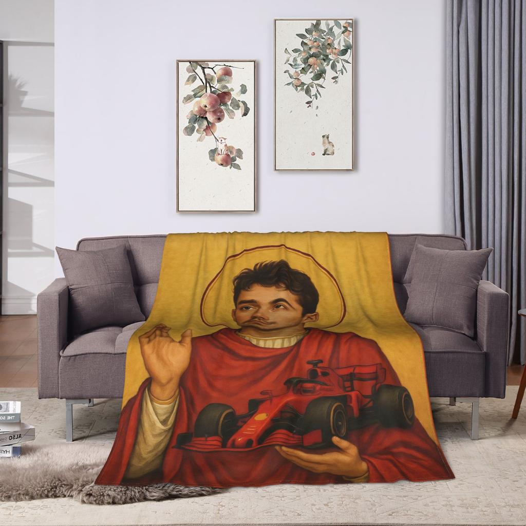Charles Leclerc Jesus Funny Blanket Travel Flannel Throw Blanket For Bedroom Soft Warm Design Quality Bedspread Gift