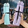 1PC Scripture Verse Wooden Cross 750ml Color Plastic Sports Water Bottle Leakproof Flip Straw Lid Suitable for Sports Office Home Use