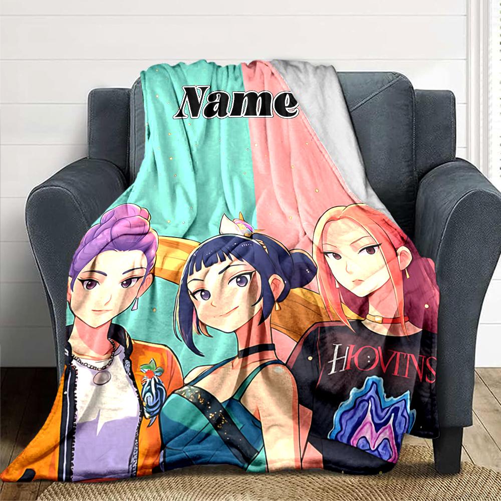 Custom Name Zoe'S Colorful Adventure Party Blanket For Couch Bed Plush Cozy Fuzzy Blanket Super Soft Warm Blankets For Fall And Winter 0916211