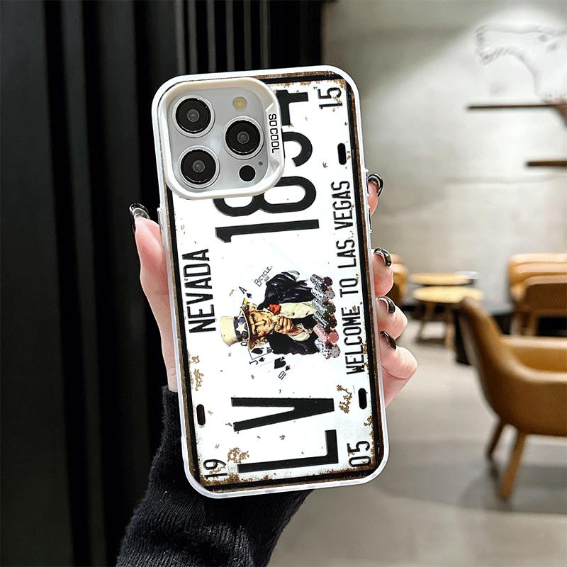 Ретро Винтажная Номерная Табличка Мягкий Чехол для Телефона для iPhone 15 16 17 Pro Max 17Air 16E 14 Plus 13 12 Mini Ударопрочный Чехол Задняя Панель