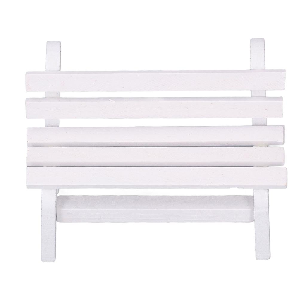 1:12 масштаб кукольный домик деревянная скамейка высокая имитация миниатюрная скамейка мебель модель белый