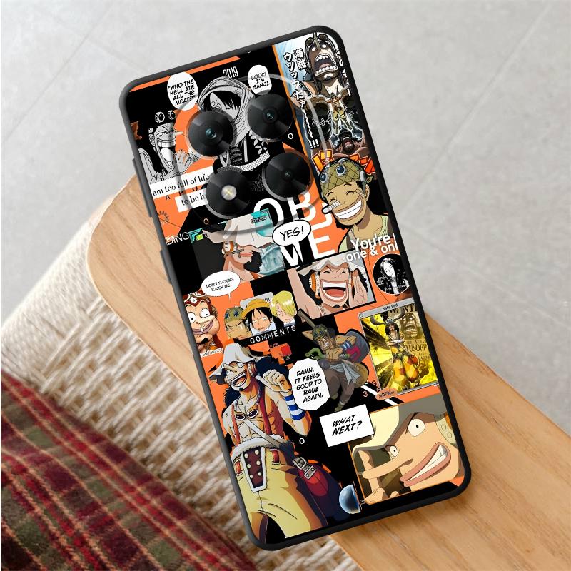 Чехол-бампер для телефона One Piece Ace Art Black Soft для Xiaomi Redmi Note 7 8 9 10 11 12 Pro 9S 13 14 Pro Plus 11s 12s 10S