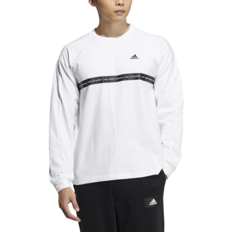 adidas Толстовки Унисекс Белые С Круглым Вырезом Средней Посадки Обычные IA9452